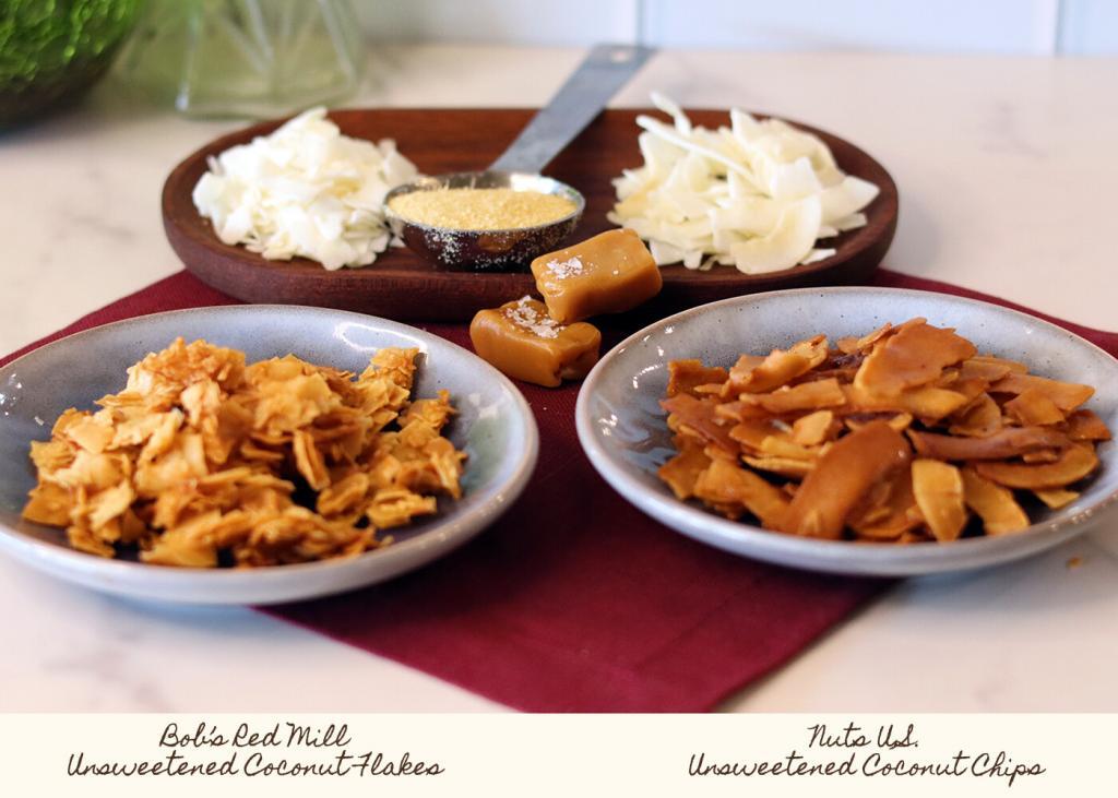 Sea Salt Caramel Coconut Chips - compare Bob's Red Mill to Nuts U.S.